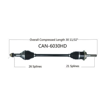 Wide Open Heavy Duty CV Axle for CAN AM HD FRONT RIGHT MAVERICK 1000R XMR CAN-6030HD